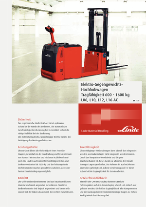 El İstifleyiciler Linde L16ac