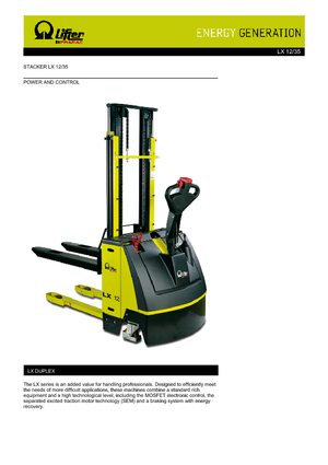 Walkie Stackers PRAMAC Lifter LX 12/35