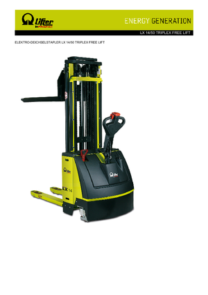 Walkie Stackers PRAMAC Lifter LX 14/50 Triplex-Free Lift