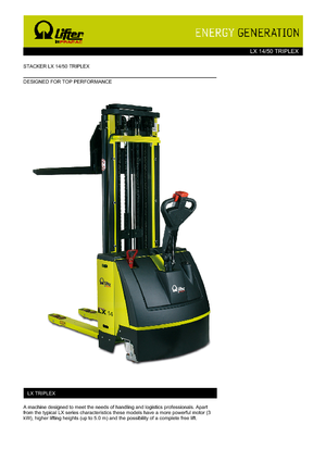 El İstifleyiciler PRAMAC Lifter LX 14/50 Triplex