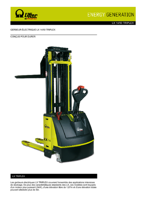 El İstifleyiciler PRAMAC Lifter LX 14/50 Triplex