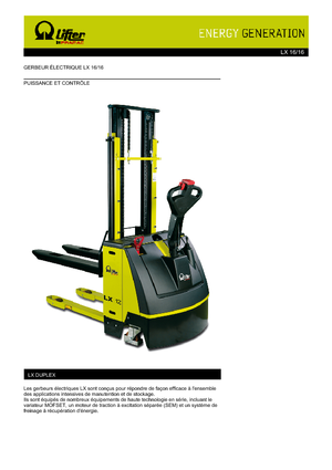 Walkie Stackers PRAMAC Lifter LX 16/16