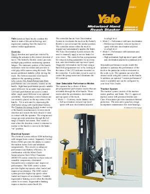 El İstifleyiciler Yale MRW020-E