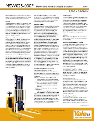 Walkie Stackers Yale MSW030-F