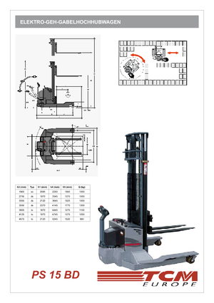 Walkie Stackers TCM PS 15 BD