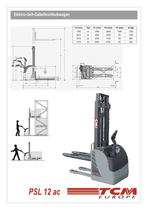 El İstifleyiciler TCM PSL 12 ac
