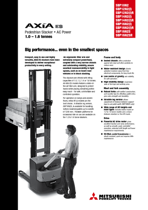 Walkie Stackers Mitsubishi SBP16N2