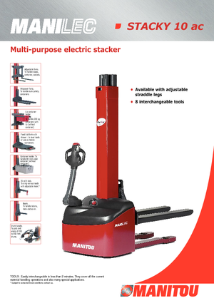 Walkie Stackers Manitou Stacky FR-D 28