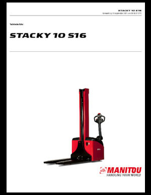 Walkie Stackers Manitou Stacky 10 S 16