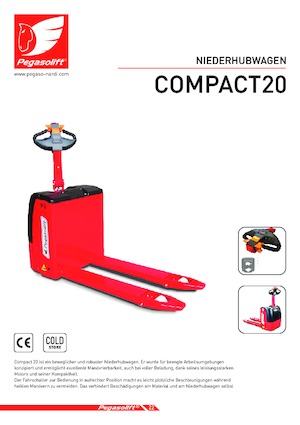 Yaya kumandalı transpalet Pegasolift Compact 20