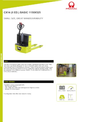 Pallet Jacks PRAMAC Lifter CX 14 Basic GEL