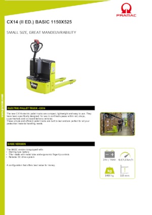 Pallet Jacks PRAMAC Lifter CX 14 Basic GEL
