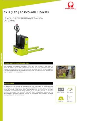 Pallet Jacks PRAMAC Lifter CX 14 EVO GEL