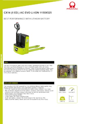 Pallet Jacks PRAMAC Lifter CX 14 EVO Li-Ion