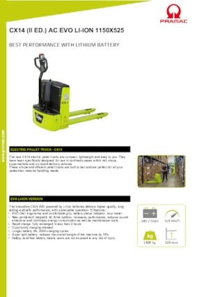 Pallet Jacks PRAMAC Lifter CX 14 EVO Li-Ion