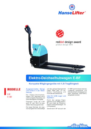 Pallet Jacks HanseLifter E-15BF