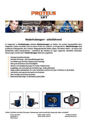Pallet Jacks Proteus E-NK 20