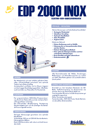 Pallet Jacks Stöcklin EDP 2000 Inox