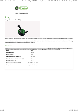 Pallet Jacks Cesab P 113