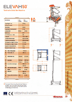 Single Vertical Mast Boom Lifts Faraone Elevah 50