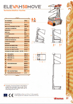 Single Vertical Mast Boom Lifts Faraone Elevah 50 Move
