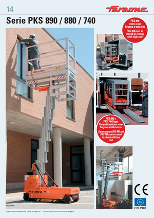 Single Vertical Mast Boom Lifts Faraone PKS 740