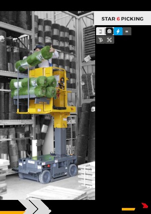 Tek Dikey Direkli Sepetli Vinçler Haulotte Star 6 Picking