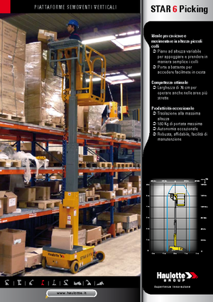 Single Vertical Mast Boom Lifts Haulotte Star 6 Picking