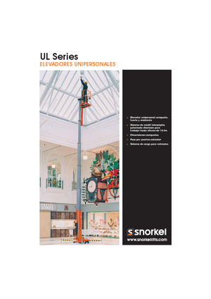 Single Vertical Mast Boom Lifts Snorkel UL25DC