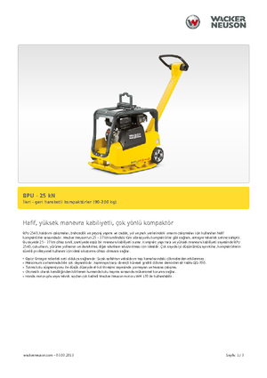 Reversible Vibratory Plate Compactors Wacker BPU 2540 A