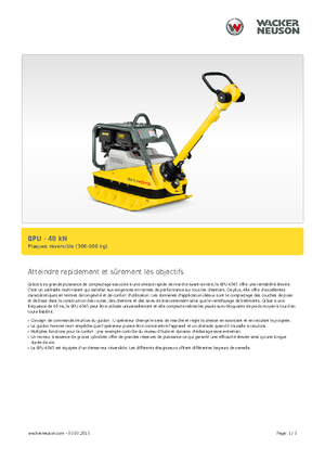 Reversible Vibratory Plate Compactors Wacker Neuson BPU 4045 A