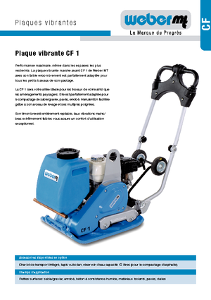 Reversible Vibratory Plate Compactors weber mt CF 1 Hd