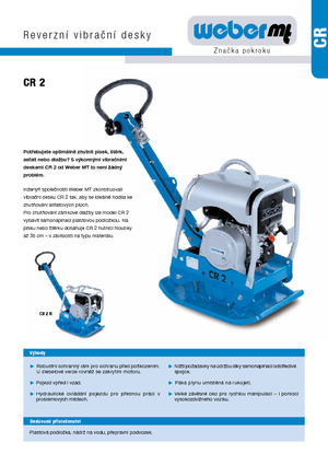 Reversible Vibratory Plate Compactors weber mt CR 2 Hd