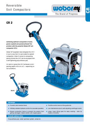 Reversible Vibratory Plate Compactors weber mt CR 2 Hd