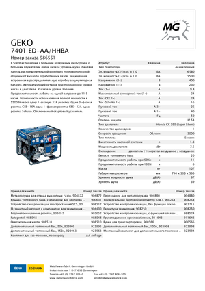 Gasoline Power Generators Geko ® 7401 ED-AA/HHBA