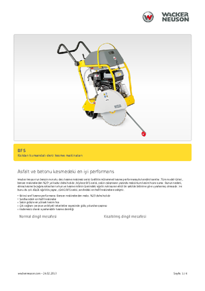 Zemin Testeresi Wacker BFS 1350 ALS