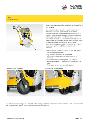 Floor Saws Wacker Neuson BFS 1345 Az