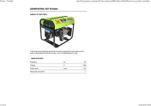Gasoline Power Generators PRAMAC Lifter ES 3000