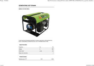 Gasoline Power Generators PRAMAC Lifter ES 8000