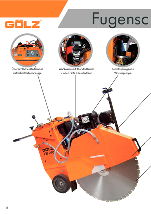 Zemin Testeresi Gölz FS 250 B