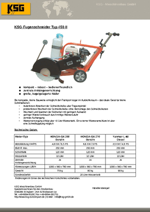 Zemin Testeresi KSG-Maschinenbau KSG 450