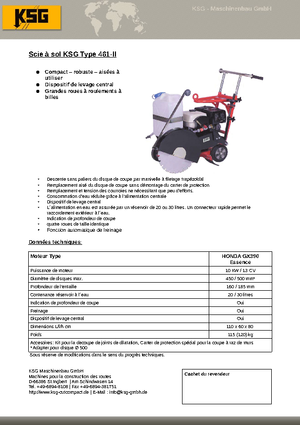 Zemin Testeresi KSG-Maschinenbau KSG 461