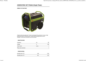 Benzinli Jeneratörler PRAMAC Lifter PX 8000