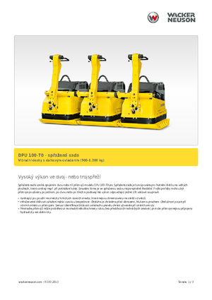 Single Direction Vibratory Plate Compactors Wacker Neuson Koppelsatz für 3 x DPU 100-70