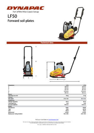 Single Direction Vibratory Plate Compactors Dynapac LF 50 (GX100)