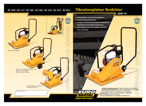 Tek Yönlü Titreşimli Plaka Sıkıştırıcıları Shatal PC 1512