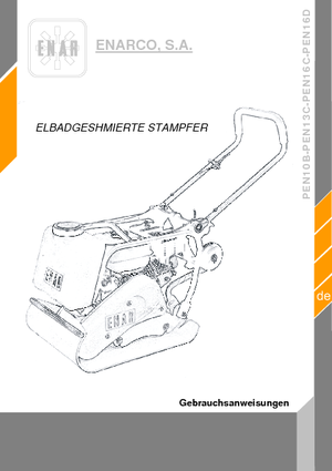 Single Direction Vibratory Plate Compactors Enar PEN 16 D