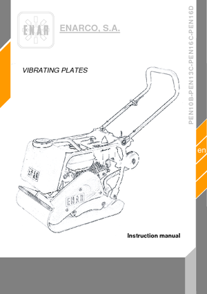 Single Direction Vibratory Plate Compactors Enar PEN 16 D