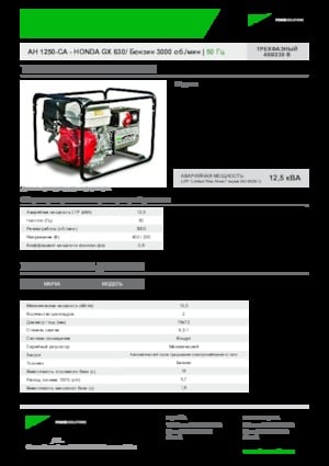 Gasoline Power Generators INMESOL AH 1250-CA