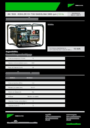 Gasoline Power Generators INMESOL AK 1500-E